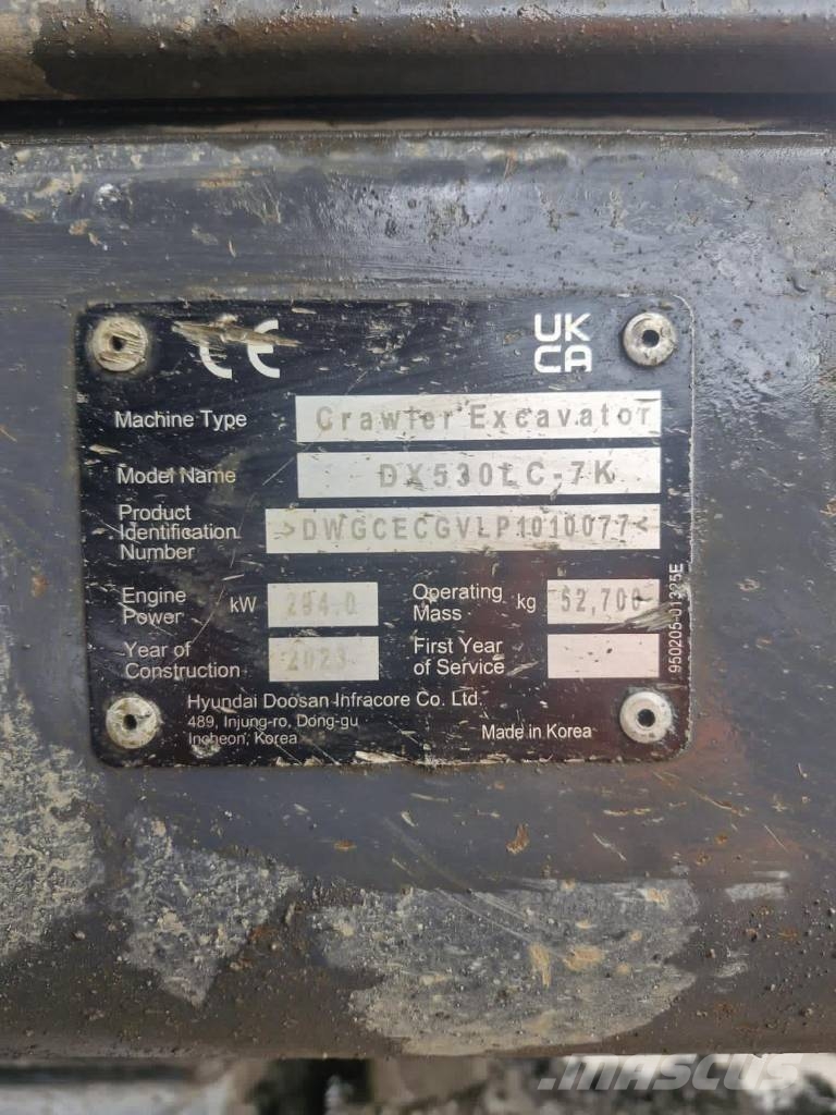 Doosan DX 530 LC-7 Koparki gąsienicowe