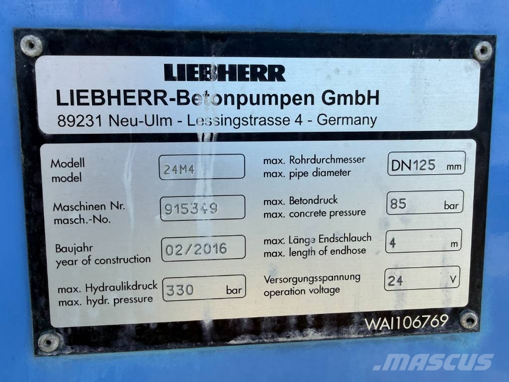 Scania P370 6x4 Liebherr THP140H 24 M4 XH Camiones de concreto