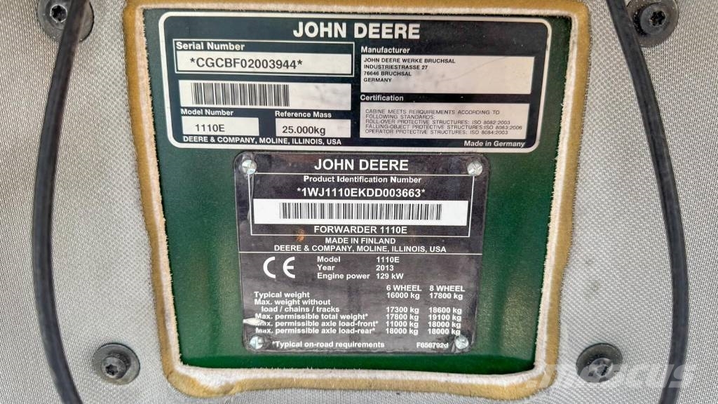 John Deere 1110 E Forvarderi