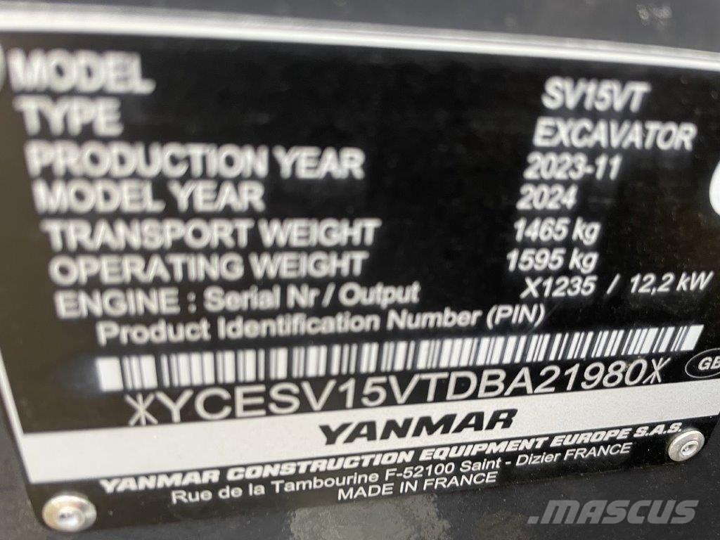 Yanmar SV15VT Midikaivukoneet 7t - 12t