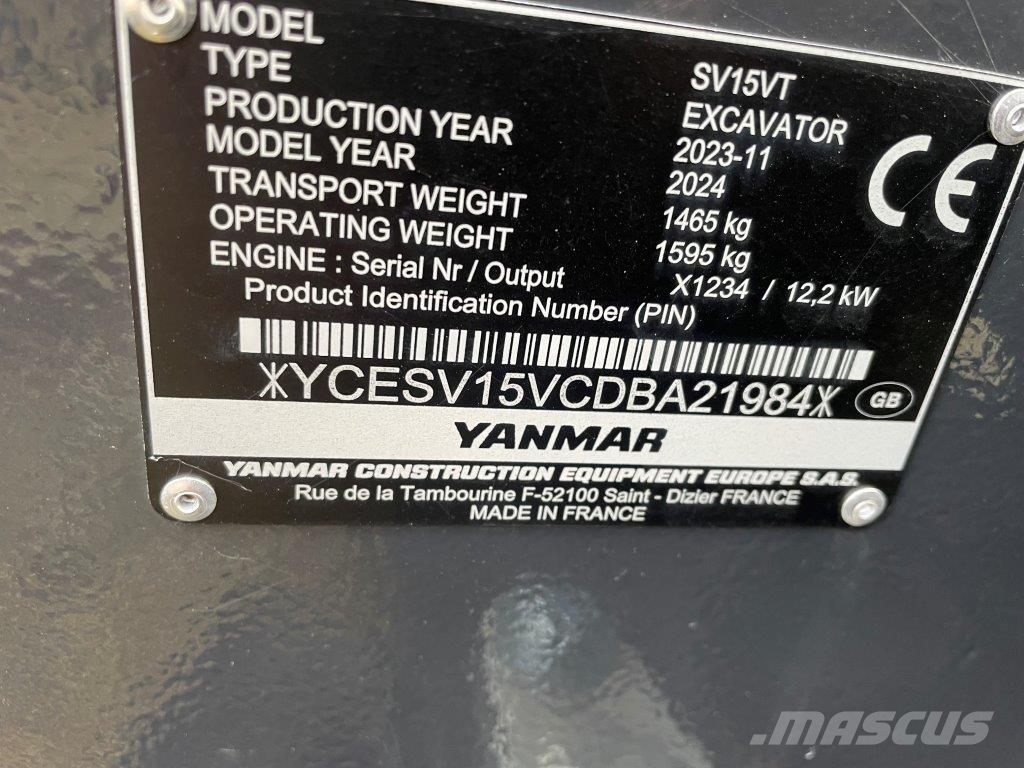 Yanmar SV15VT Midikaivukoneet 7t - 12t