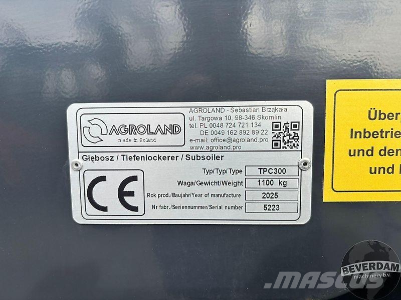 AgroLand TPC 300 diepwoeler met hef Charrue réversible