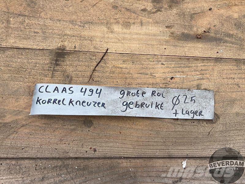 CLAAS Korrelkneuzer rollen voor Claas 494 Muud põllumajandusmasinad