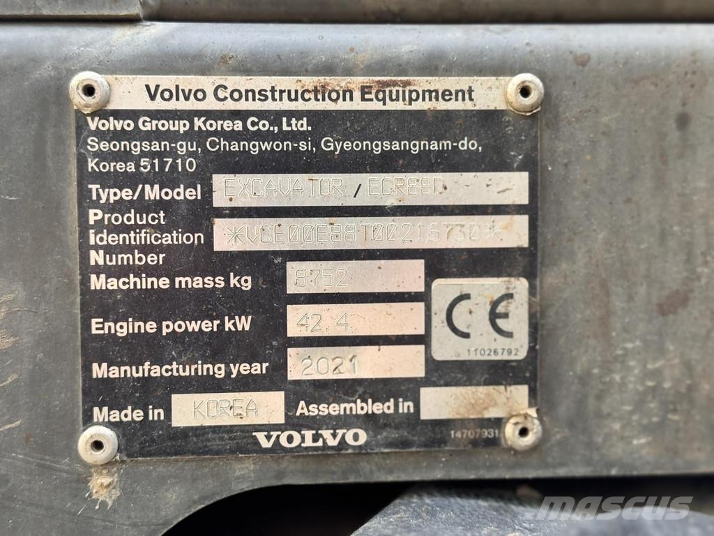 Volvo ECR 88 D Midikoparki 7t - 12t