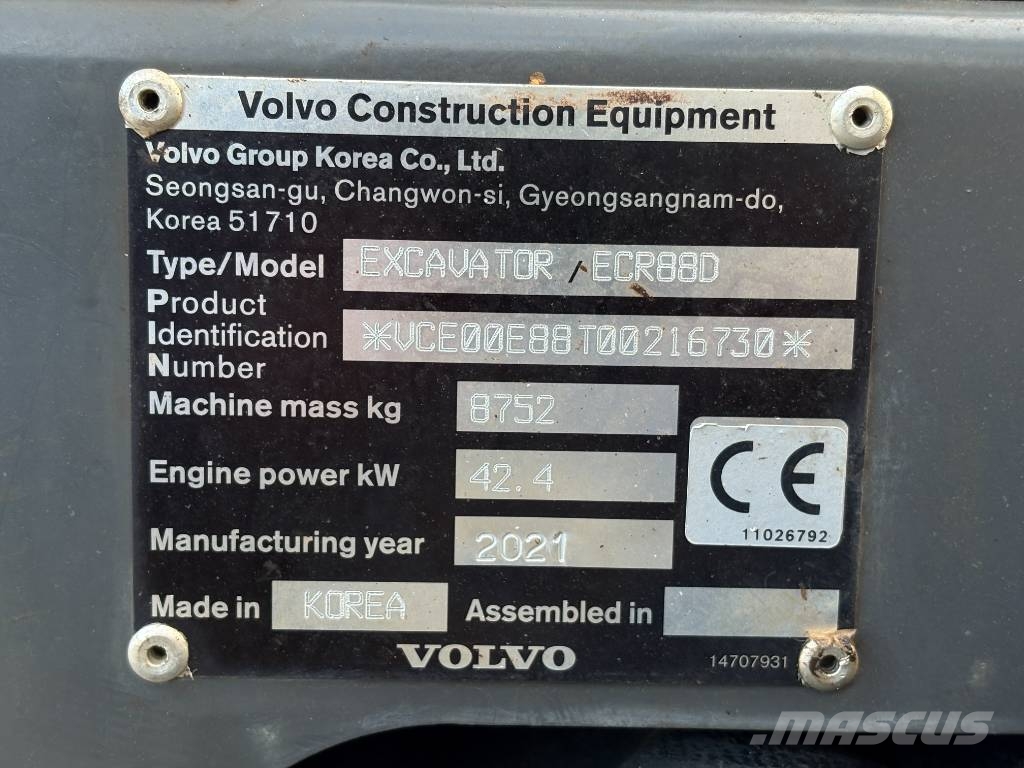 Volvo ECR 88 D Excavadoras 7t - 12t