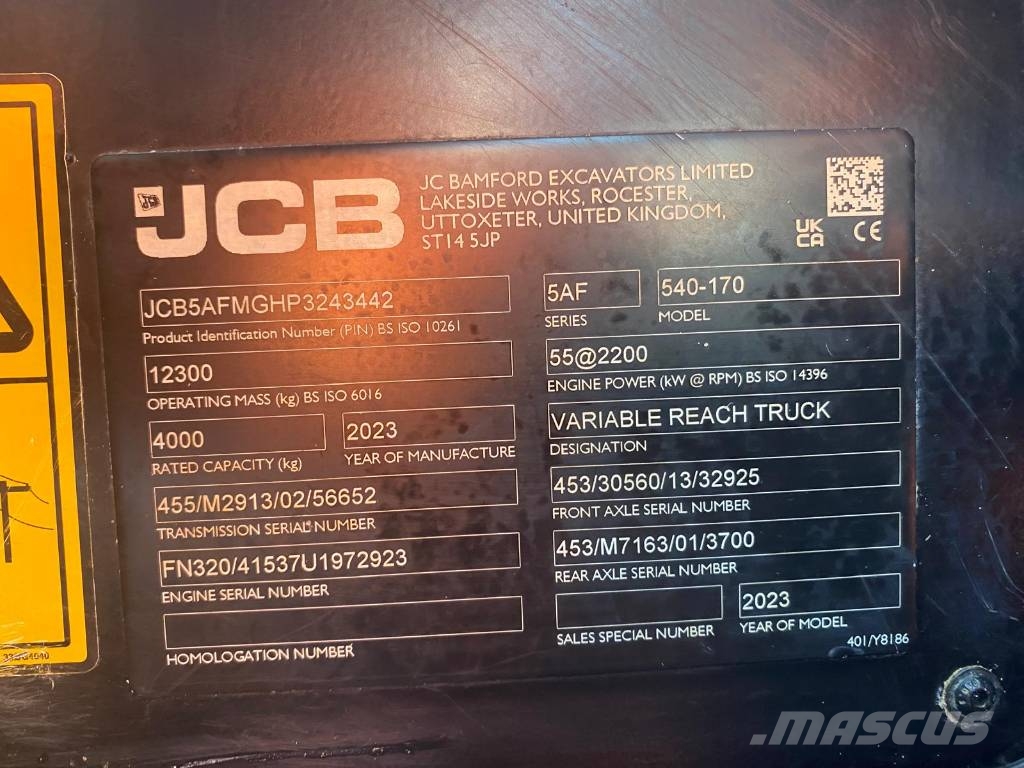 JCB 540-170 Teleskopiniai krautuvai