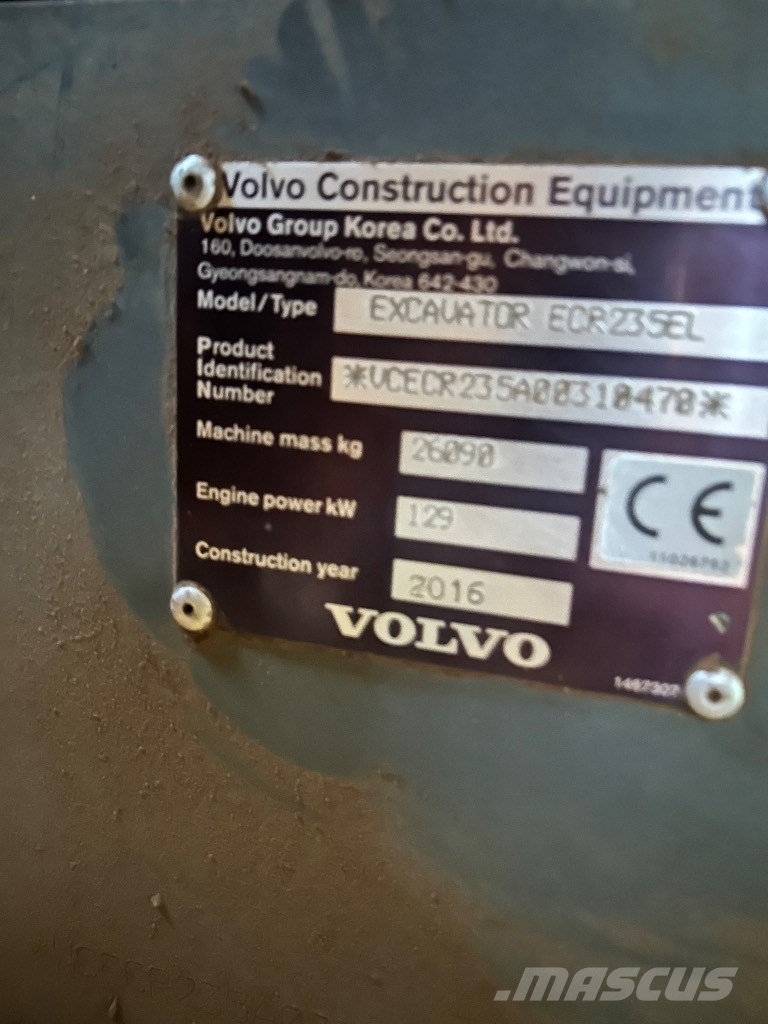 Volvo ECR 235 E Roomikekskavaatorid