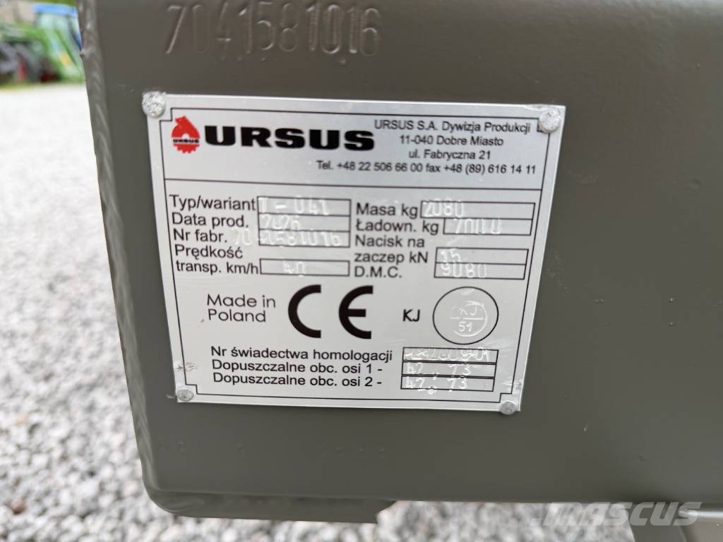 Ursus T-041, (Pronar, More Maskiner dumperhenger ) Remolques con caja de volteo