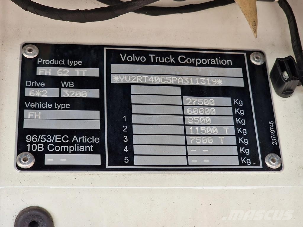 Volvo FH 13.500 Globetrotter XL 6x2 - Retarder - 3.20 WB Sattelzugmaschinen