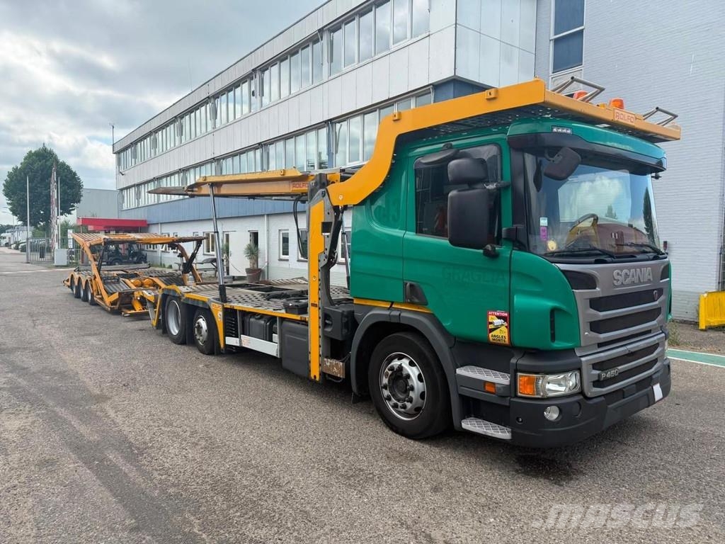 Scania P450 6X2 EURO 6 - ROLFO GEMINI + ROLFO C322 TRAILE Camion porte engin