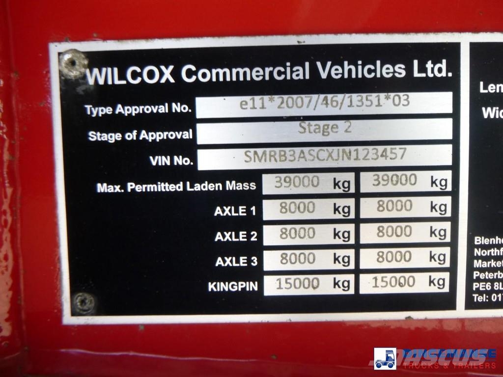 Wilcox Tipper trailer alu 55 m3 + tarpaulin Semirremolques de volteo