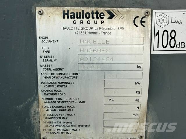 Haulotte HA 260 PX Iseliikuvad poomtõstukid