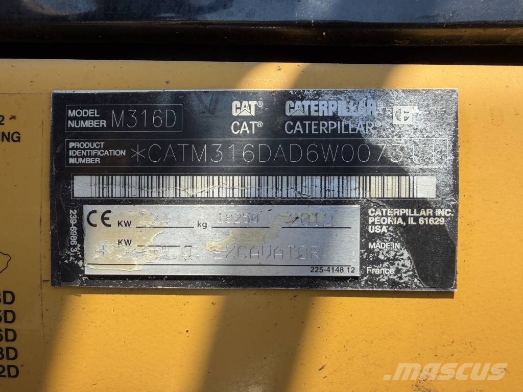 CAT M 316 D Ratiniai ekskavatoriai