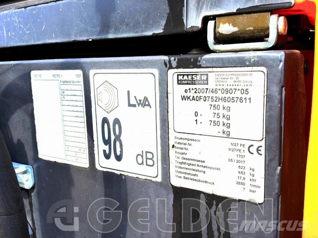 Kaeser M27 PE- Kubota 2,7 m3 - min 7 Bar 18 kW Kompressorit