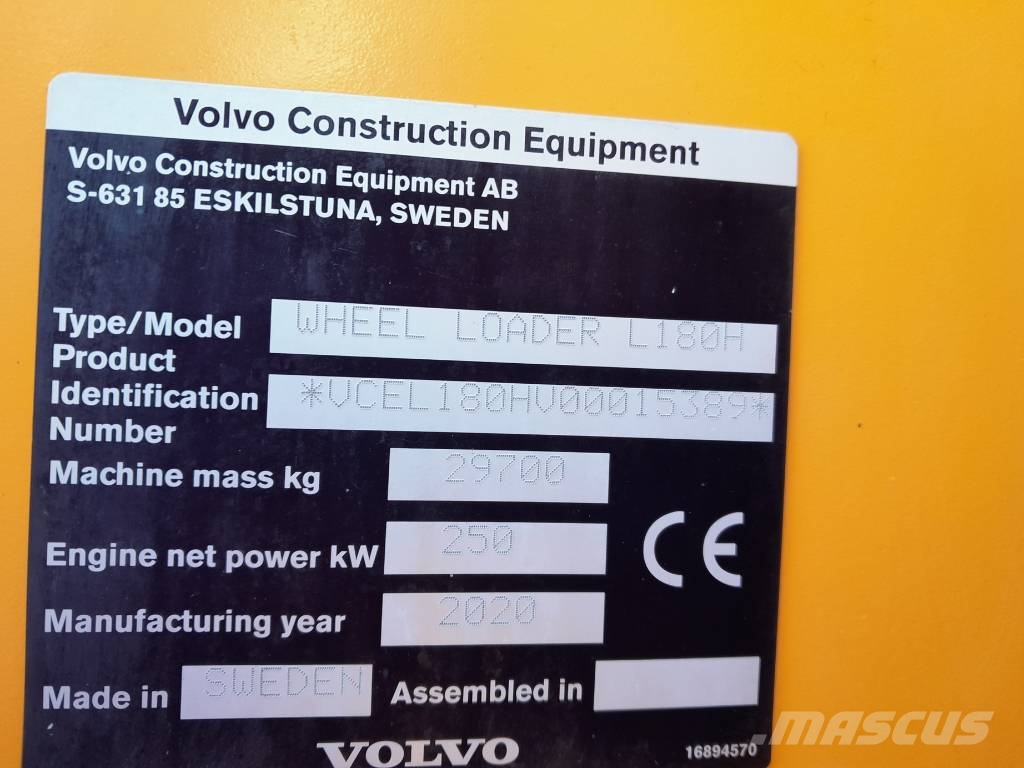 Volvo L180 H, Hjullastare Wheel loaders