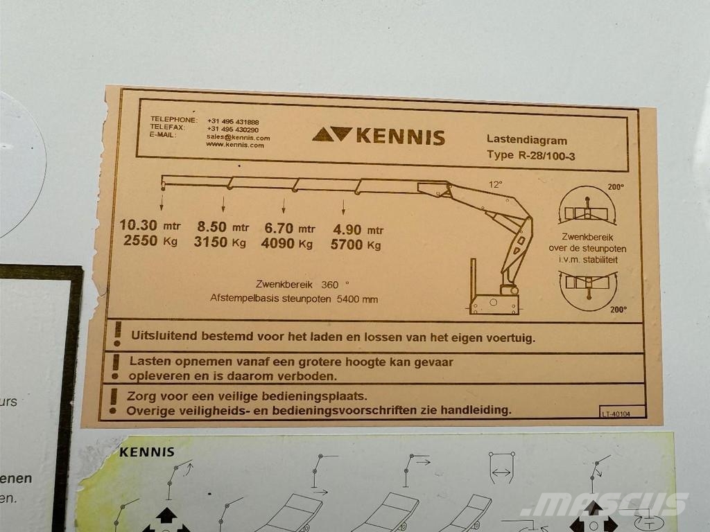 Floor FLUO-24-30H2 3 AXLE BPW + KENNIS R-28/100-3 + EXTE Madelpoolhaagised
