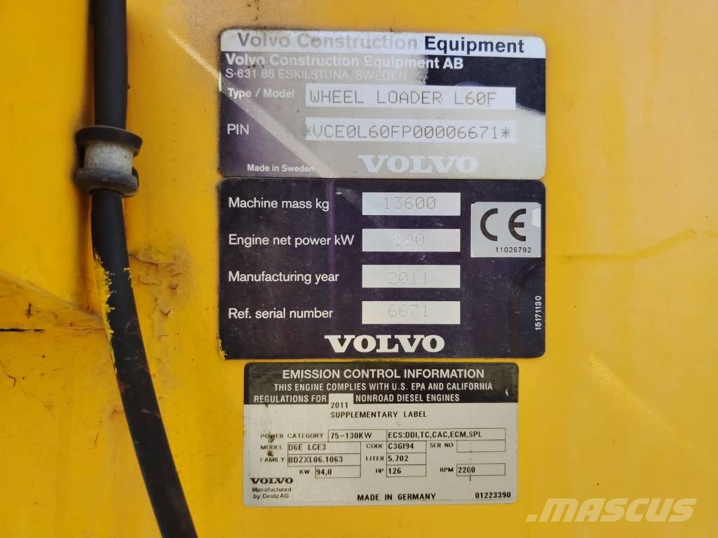 Volvo L 60 F Incarcator pe pneuri