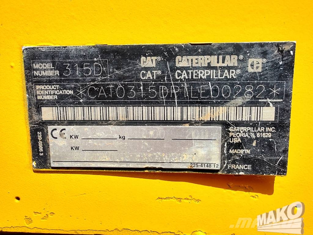 CAT 315 D Rupsgraafmachines