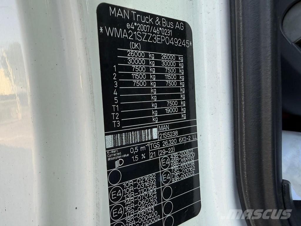 MAN TGS 26.230 6X2 EURO 6 + BOX 9,70 M + ZEPRO LIFT 25 Camion cassonati