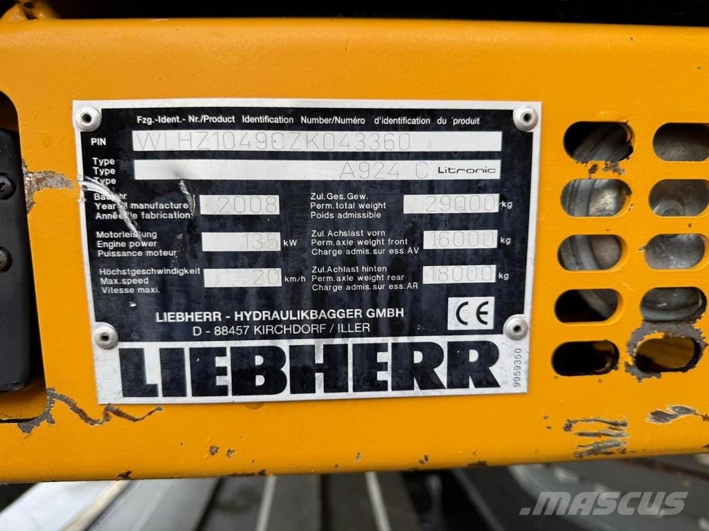 Liebherr A 924 C 工业挖掘机