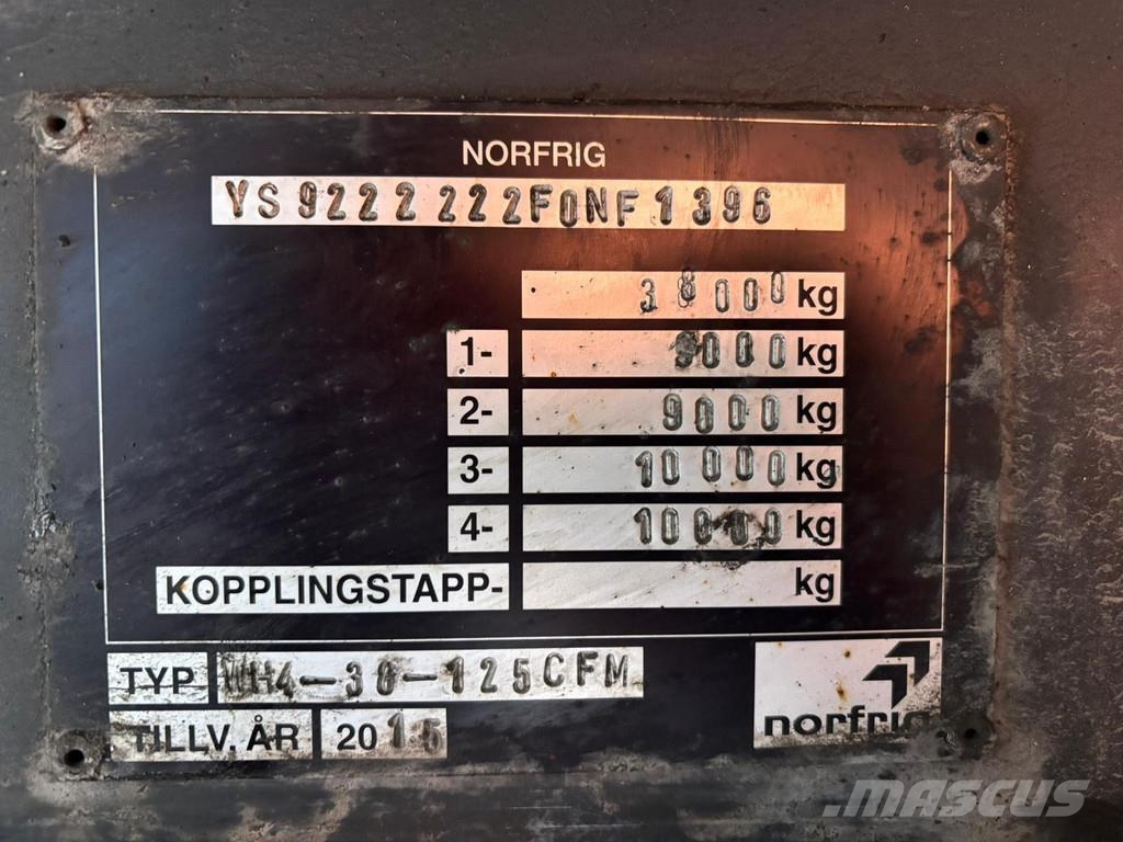 Norfrig WH4-38-125CFM SAF AXLES Priekabos šaldytuvai