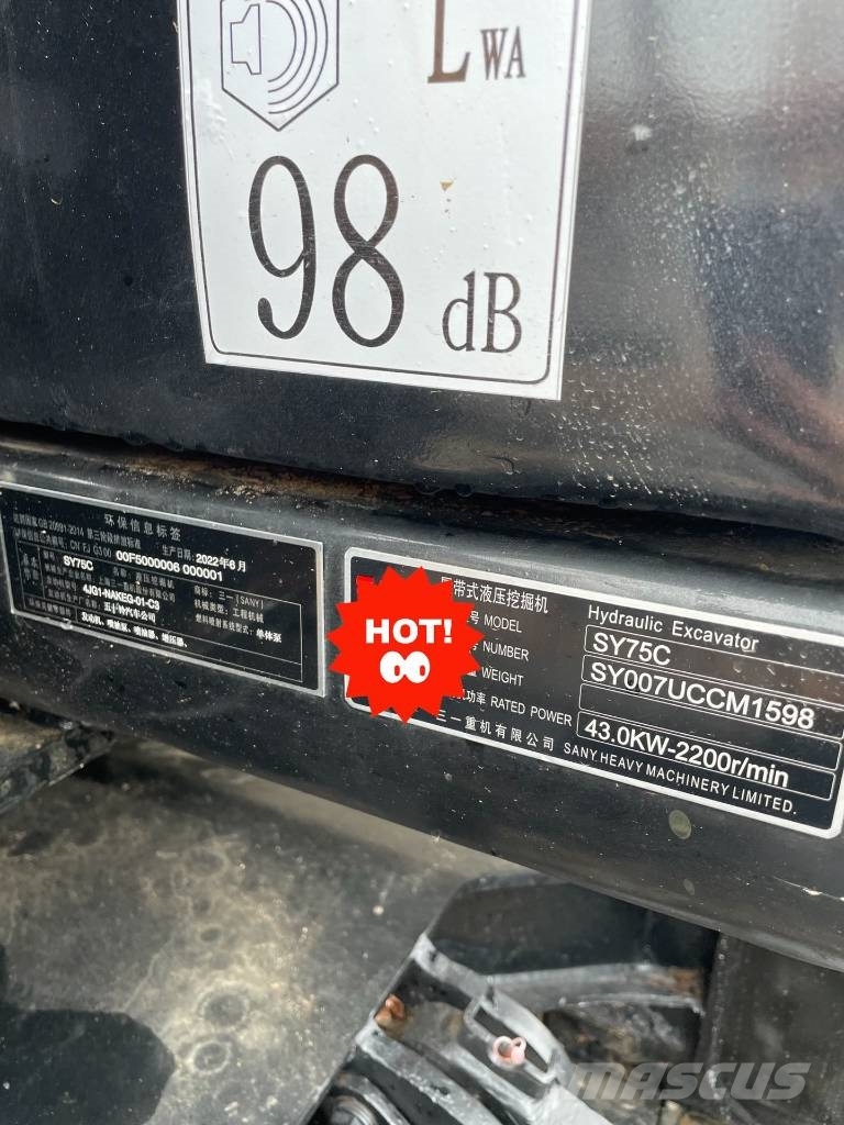 Sany SY 75 C Pásová rýpadla
