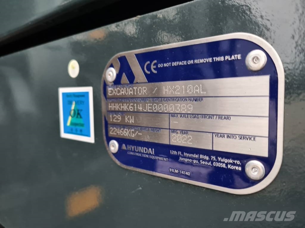Hyundai HX210AL, 4 silindriline mootor Vikšriniai ekskavatoriai