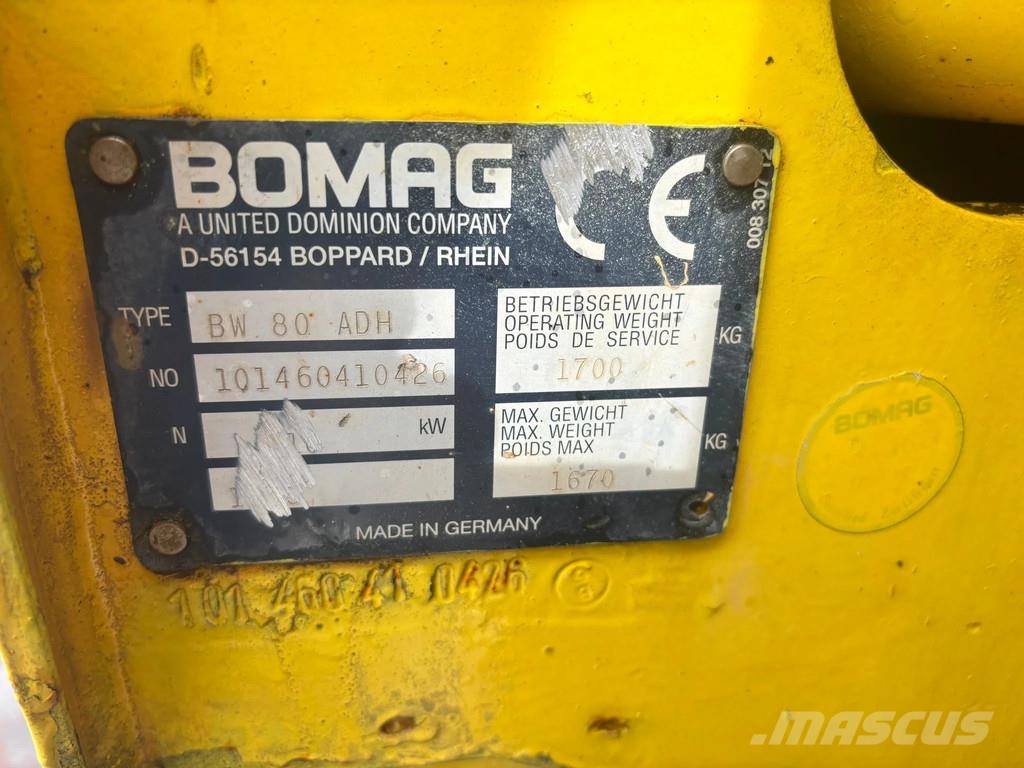 Bomag Tandemwals - Trilwals BW 80 ADH Otros rodillos