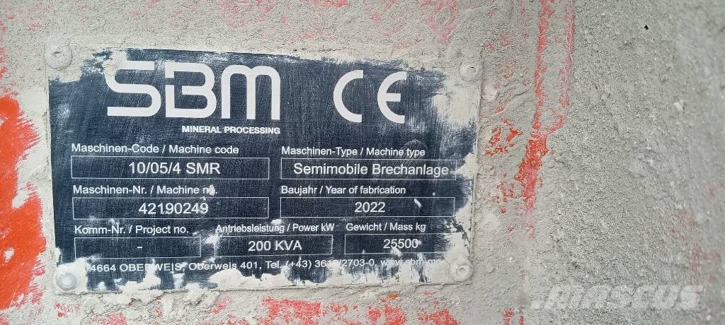 SBM 10/05/4 S3 félmobilis törőberendezés Trituradores