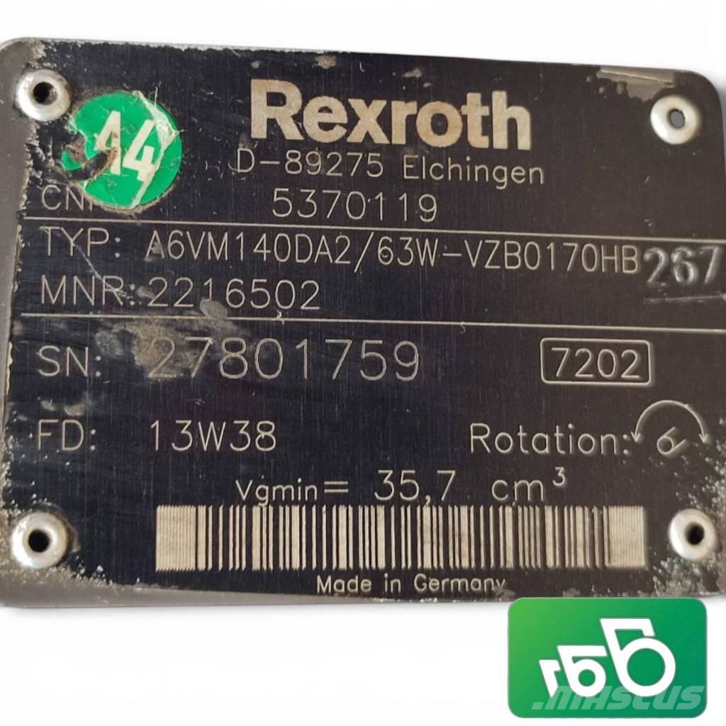 Mecalac MTX 4.5 Hydromotor A6VM140 Rexroth 5370119 drive m محركات