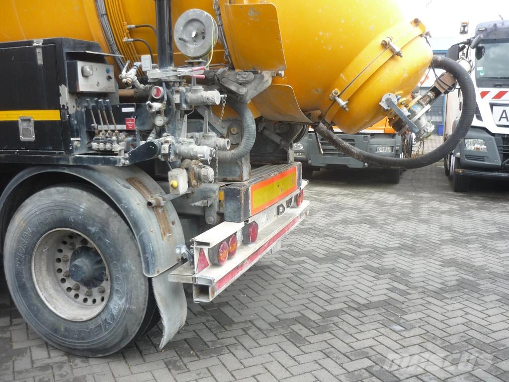 DAF XF 410 ROC 16.30 Droge stoffen oplegger شاحنات مزدوجة / خلخلة