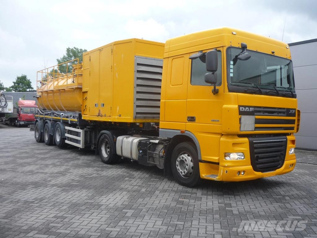 DAF XF 410 ROC 16.30 Droge stoffen oplegger شاحنات مزدوجة / خلخلة