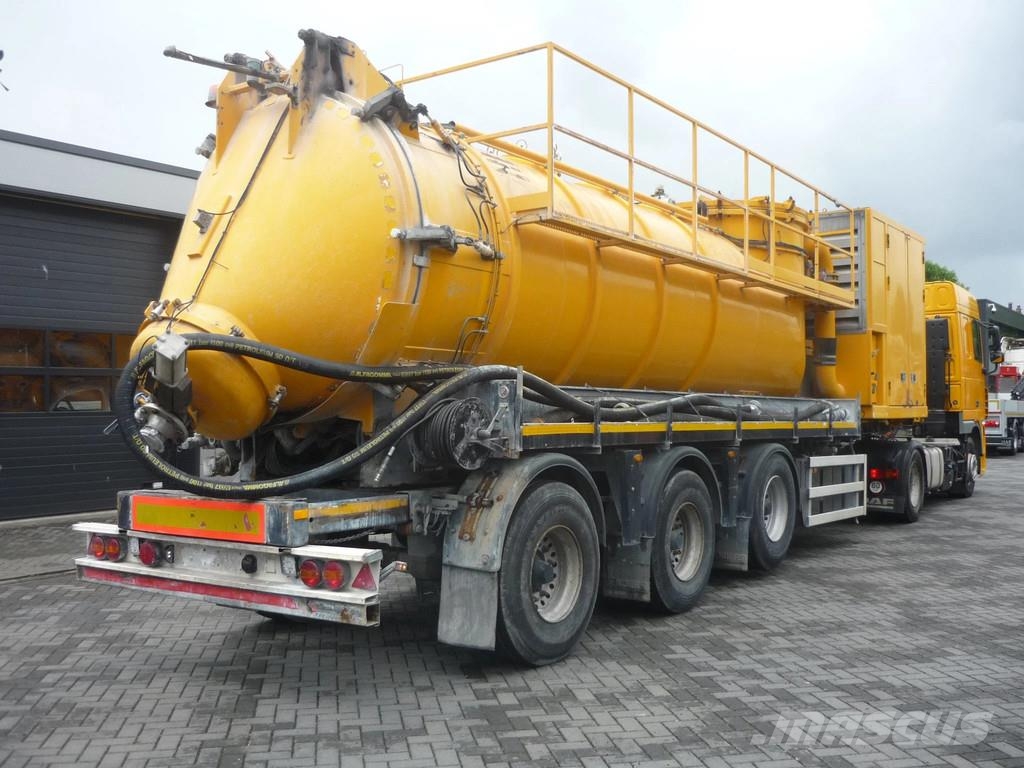 DAF XF 410 ROC 16.30 Droge stoffen oplegger شاحنات مزدوجة / خلخلة