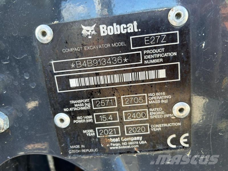 Bobcat E27Z Minigraafmachines < 7t