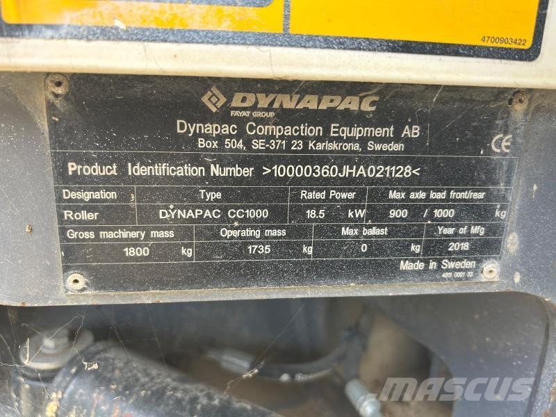 Dynapac CC1000 Gruntiniai volai