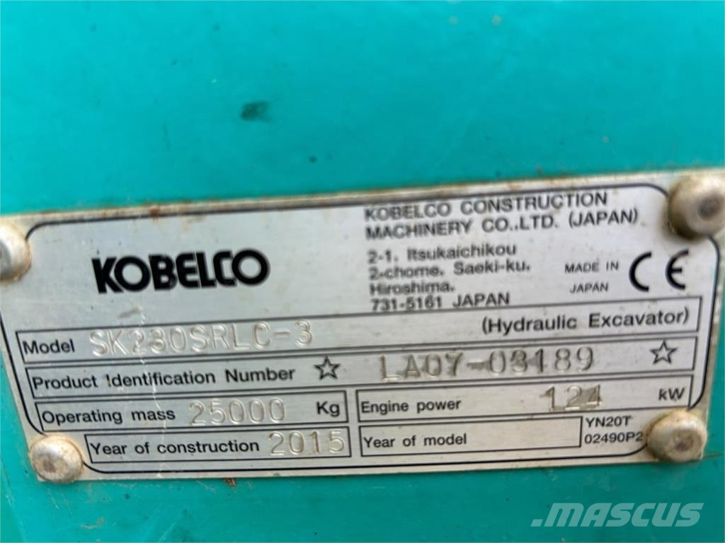 Kobelco SK230SRLC-3 Crawler excavators