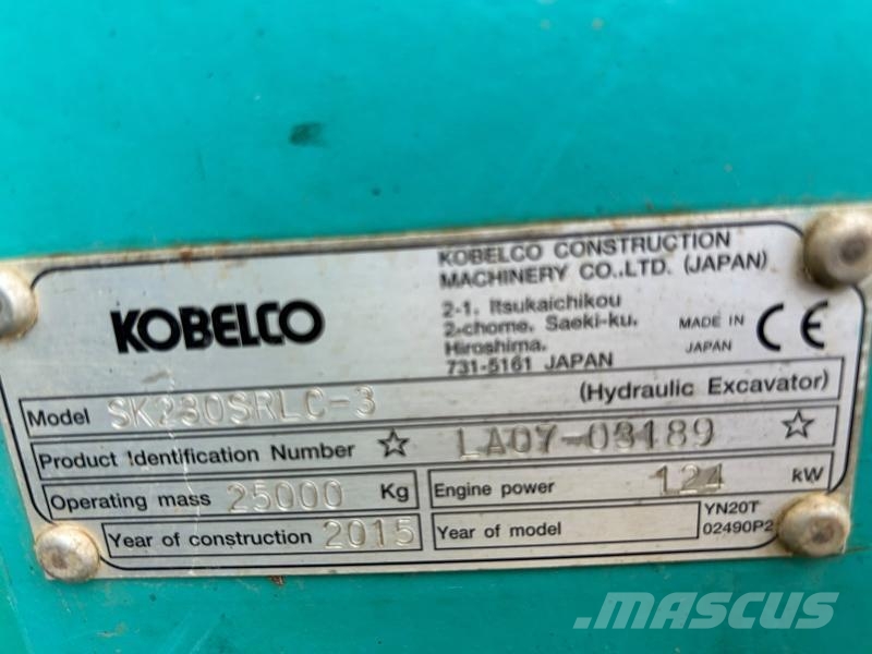 Kobelco SK230SRLC-3 Crawler excavators
