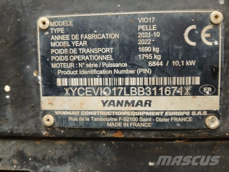 Yanmar VIO17 Mini ekskavatörler, 7 tona dek