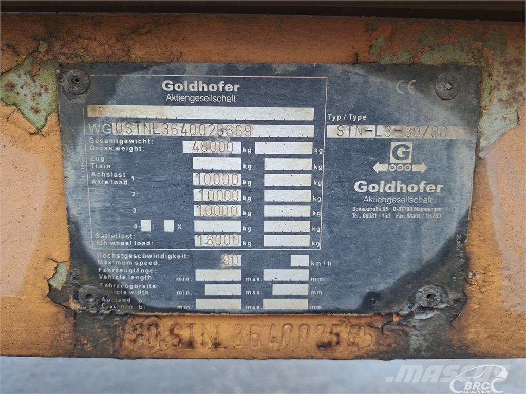Goldhofer STN-L3-39/80 Tipper semi-trailers