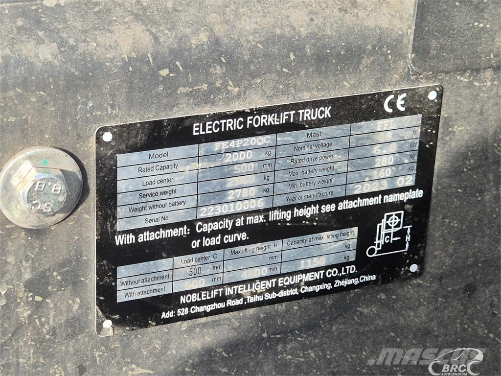 Noblelift FE4P20QC Elektriniai šakiniai krautuvai