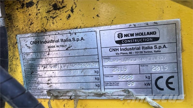 New Holland B115C Sideforskydelig 4 i en Hurtigskift for og ba Backhoe loaders