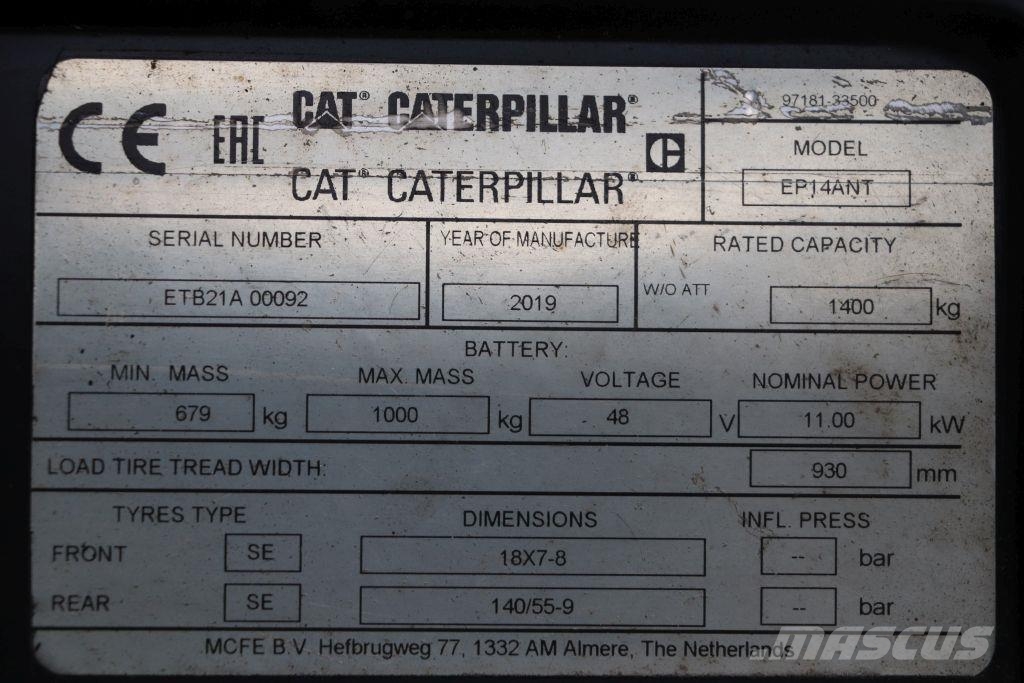 CAT EP14ANT Electric forklifts