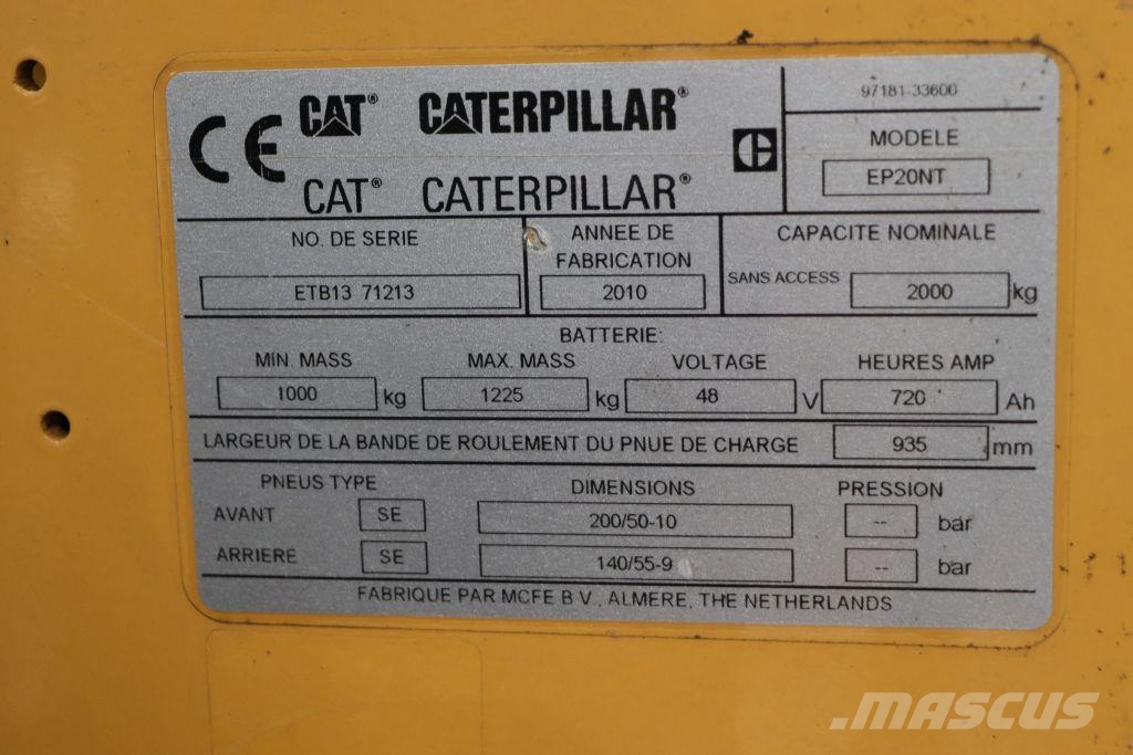 CAT EP20NT Elektrische heftrucks