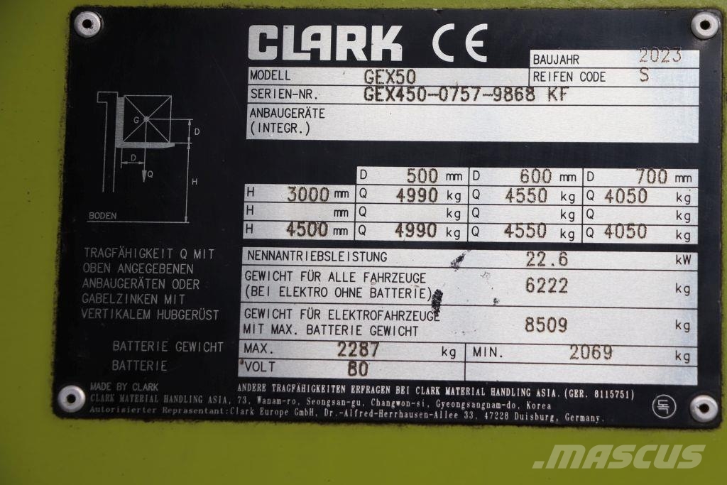 Clark GEX50 Carrelli elevatori elettrici