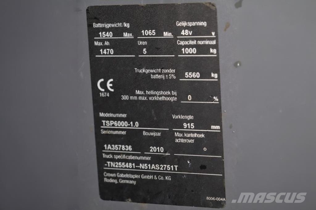 Crown TSP6000-1.0 Välitasokeräilytrukit