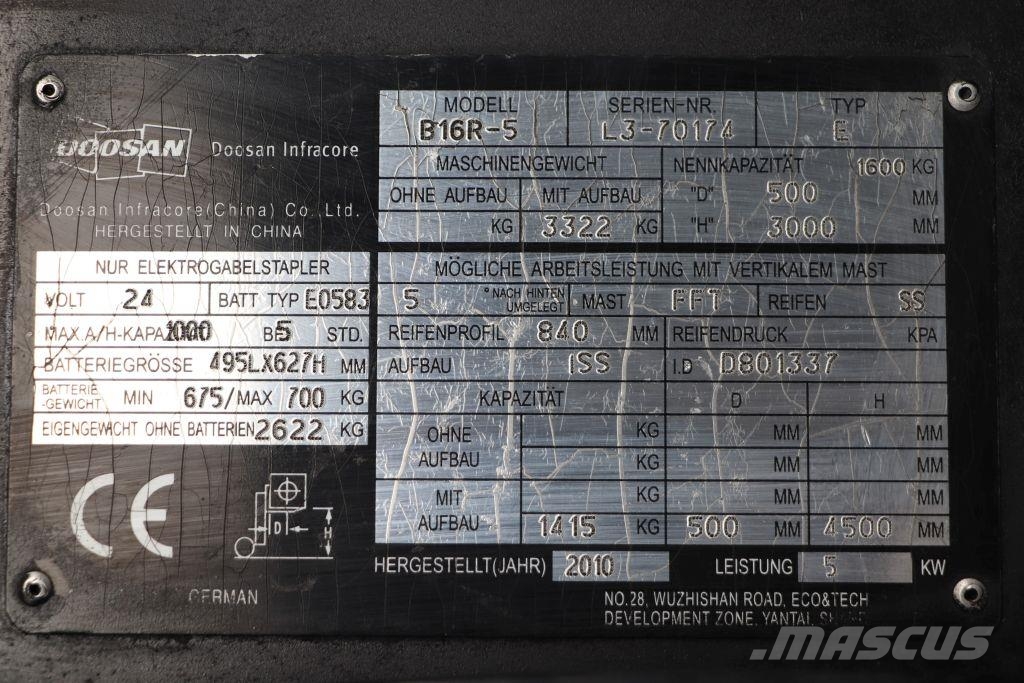 Doosan B16R-5 Empilhadores eléctricos