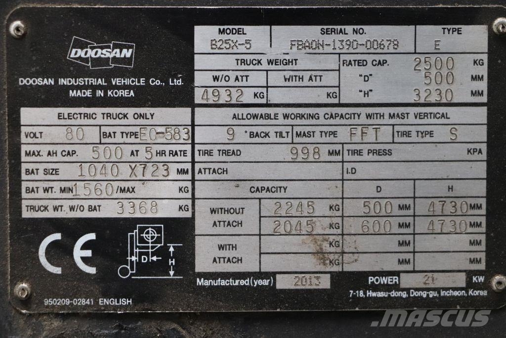 Doosan B25X-5 Elektrostapler