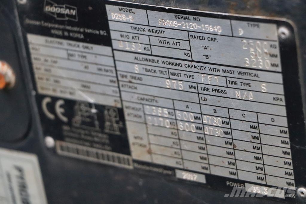 Doosan D25S-5 Diesel heftrucks