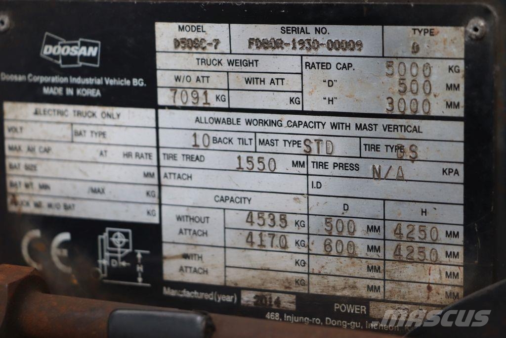 Doosan D50SC-7 Дизельные погрузчики