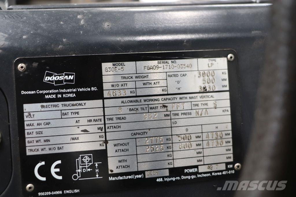 Doosan G30E-5 Stivuitor GPL